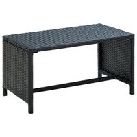 vidaXL Salontafel 70x40x38 cm poly rattan zwart - thumbnail