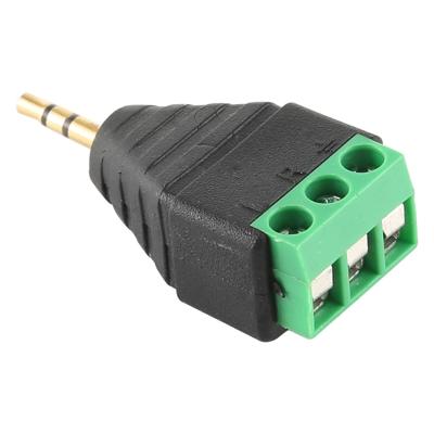 2.5mm mannelijke stekker 3 polig 3 Pin aansluitblok Stereo Audio-aansluiting