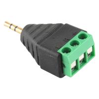 2.5mm mannelijke stekker 3 polig 3 Pin aansluitblok Stereo Audio-aansluiting