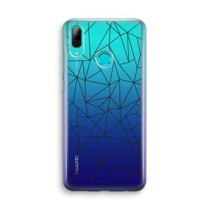 Geometrische lijnen zwart: Huawei P Smart (2019) Transparant Hoesje