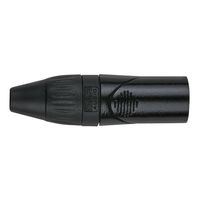 DAP XLR plug X-type 3p male zwart met kleurring - thumbnail