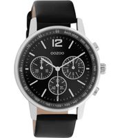 OOZOO Timepieces Horloge Zwart/Zilver | C10813 - thumbnail