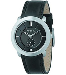 Horlogeband Fossil FS4289 Leder Zwart 22mm