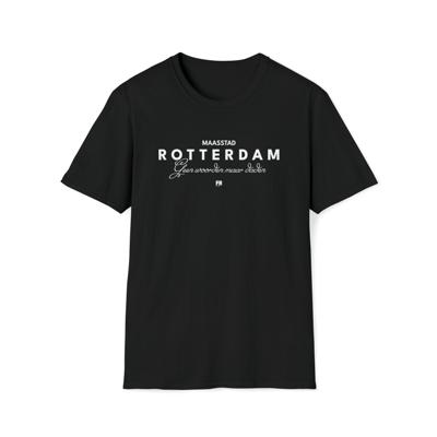 T-shirt regular - Rotterdam - Geen woorden maar daden - logo voor groot