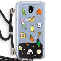 Happy bento friends: Samsung Galaxy J5 (2017) Transparant Hoesje met koord Happy bento friends: Samsung Galaxy J5 (2017) Transparant Hoesje met koord