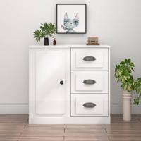 Dressoir 70x35x67,5 cm bewerkt hout hoogglans wit