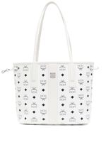 MCM petit sac cabas à design réversible - Blanc