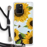 Sunflower and bees: Samsung Galaxy S10 Lite Transparant Hoesje met koord