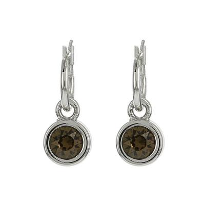 Biba Hang Oorbellen met Swarovski Steentje Sm. Quartz
