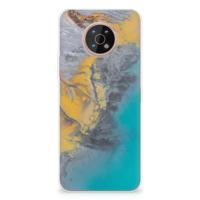 Nokia G50 | TPU | Siliconen hoesje | Marble Blue Gold