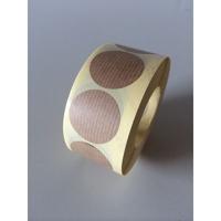 Etiket 35 mm rond kraft bruin 1000 rol
