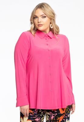 Yoek Blouse kort A-lijn | Roze | Maat 46/48