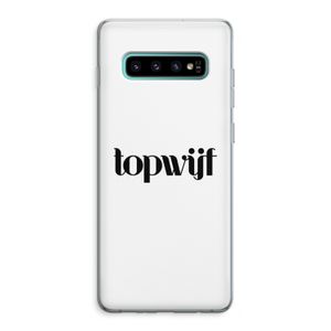 Topwijf Wit: Samsung Galaxy S10 Plus Transparant Hoesje