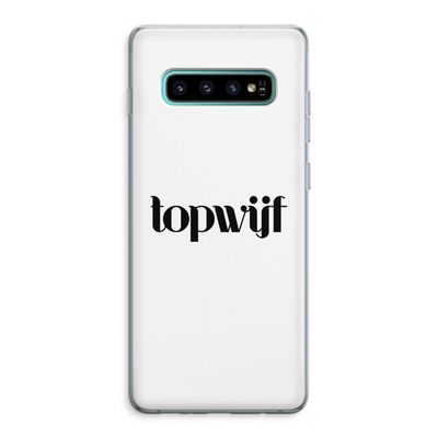 Topwijf Wit: Samsung Galaxy S10 Plus Transparant Hoesje