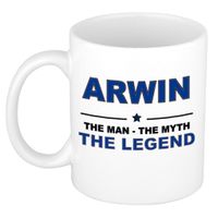 Arwin The man, The myth the legend cadeau koffie mok / thee beker 300 ml