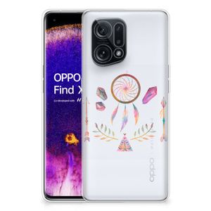 OPPO Find X5 Telefoonhoesje met Naam Boho Dreamcatcher