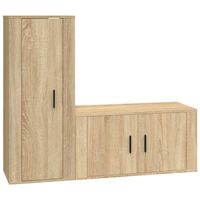 The Living Store TV-meubelset - Sonoma eiken - 80x34.5x40 cm - 40x34.5x100 cm