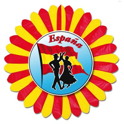 Grote decoratie versiering waaier - Spanje - Dia 60 cm - Feestartikelen - papier