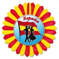 Grote decoratie versiering waaier - Spanje - Dia 60 cm - Feestartikelen - papier