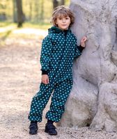 Waterproof Softshell Overall Comfy Stars Green Jumpsuit - thumbnail