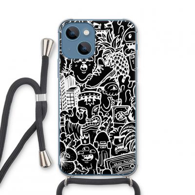 Vexx Black Mixtape: iPhone 13 mini Transparant Hoesje met koord