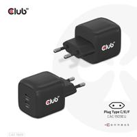 CLUB3D Travel Charger PPS 45W GAN technology, Dual port USB Type-C, Power Delivery(PD) 3.0 Support - thumbnail