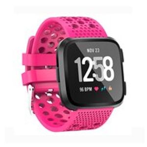 Siliconen Bandje Geventileerd Fitbit Versa 1 / 2 & Lite - Roze