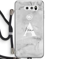 Ivory Marble: LG V30 Transparant Hoesje met koord