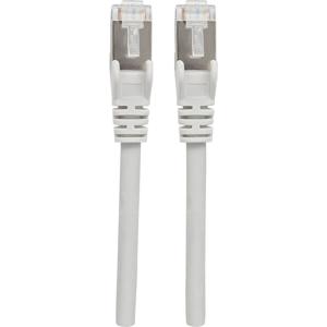 Intellinet 737296 RJ45 Netwerkkabel, patchkabel CAT 6A S/FTP 50.00 m Grijs Folie afscherming, Afscherming gevlochten, Halogeenvrij 1 stuk(s)