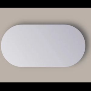 Spiegel Sanicare Q-Mirrors 120x70 cm Ovaal/Rond Met Rondom LED Warm White incl. ophangmateriaal Met Sensor Sanicare