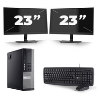 Dell Optiplex 980 SFF - Intel Core i5-1e Generatie - 8GB RAM - 256GB SSD - Windows 10 + 2x 23 inch Monitor