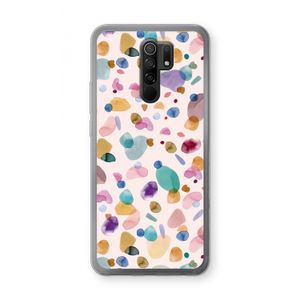 Terrazzo Memphis Pink: Xiaomi Redmi 9 Transparant Hoesje