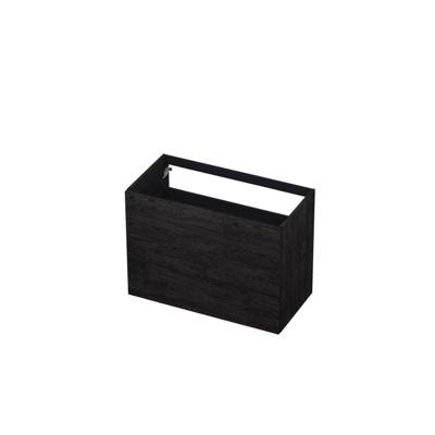 INK - Onderkast 2 Laden Push To Open 65cm Hout Decor - 900x450x650 Mm - Houtskool Eiken