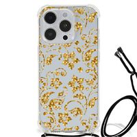 iPhone 14 Pro Case Gouden Bloemen