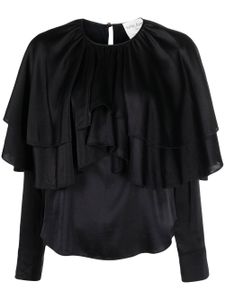 Forte Forte blouse en satin à design superposé - Noir