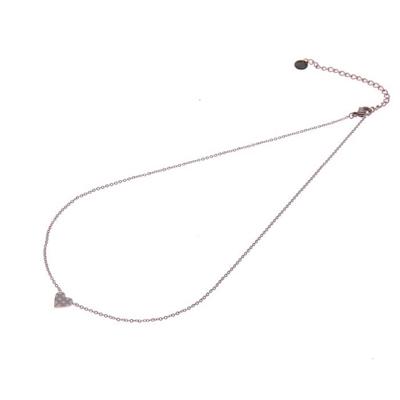 Go Dutch Label Ketting met Hartje Zilver