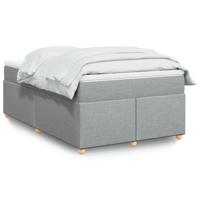 Boxspring met matras stof lichtgrijs 120x190 cm