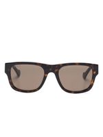 Gucci Eyewear lunettes de soleil à effet écailles de tortue - Marron