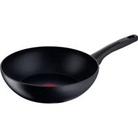 Tefal Black Stone Wokpan - 28 cm - gas, elektrisch, keramisch en inductie - thumbnail