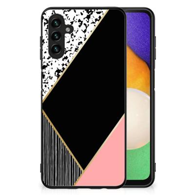 Samsung Galaxy A13 5G | A04s Backcover Zwart Roze Vormen