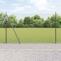 VidaXL Afrasteringspaal grijs 10 x 1,5 m (40 x 40 mm gaas)