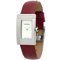 Horlogeband Burberry BU4101 Leder Rood 16mm