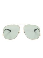 Saint Laurent Eyewear lunettes de soleil Leon à monture oversize - Vert - thumbnail