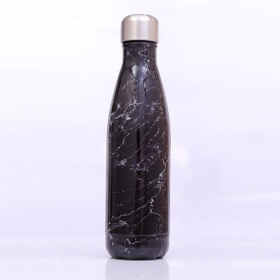 Thermische beker vacuüm kolf warmte waterfles draagbare roestvrijstalen sport ketel capaciteit: 500ml (Black spar)