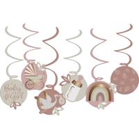 Hangdecoratie Blooming Baby Girl (6st)