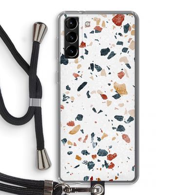 Terrazzo N°4: Samsung Galaxy S21 Plus Transparant Hoesje met koord