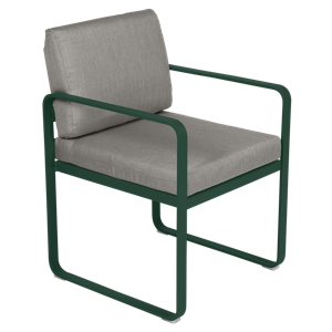 Fermob Bellevie dining armchair tuinstoel Cedar green - Grey taupe