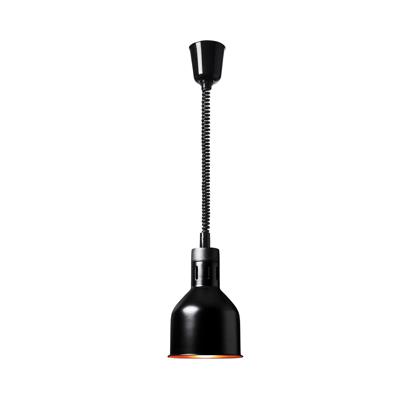warmtelamp - mat zwart - 17 x 17 x 28.5 cm - Royal Catering - staal - in hoogte verstelbaar