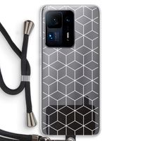 Zwart-witte kubussen: Xiaomi Mi Mix 4 Transparant Hoesje met koord