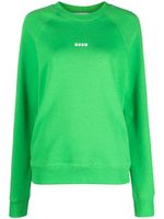 MSGM sweat en coton à logo imprimé - Vert